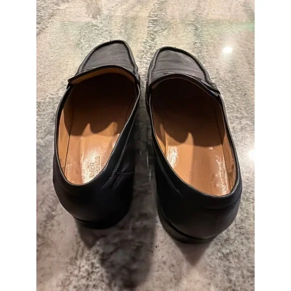Hermes Black Leather Loafers Men's Size 40 Dress Shoes Made in Italy - Picture 3 of 6